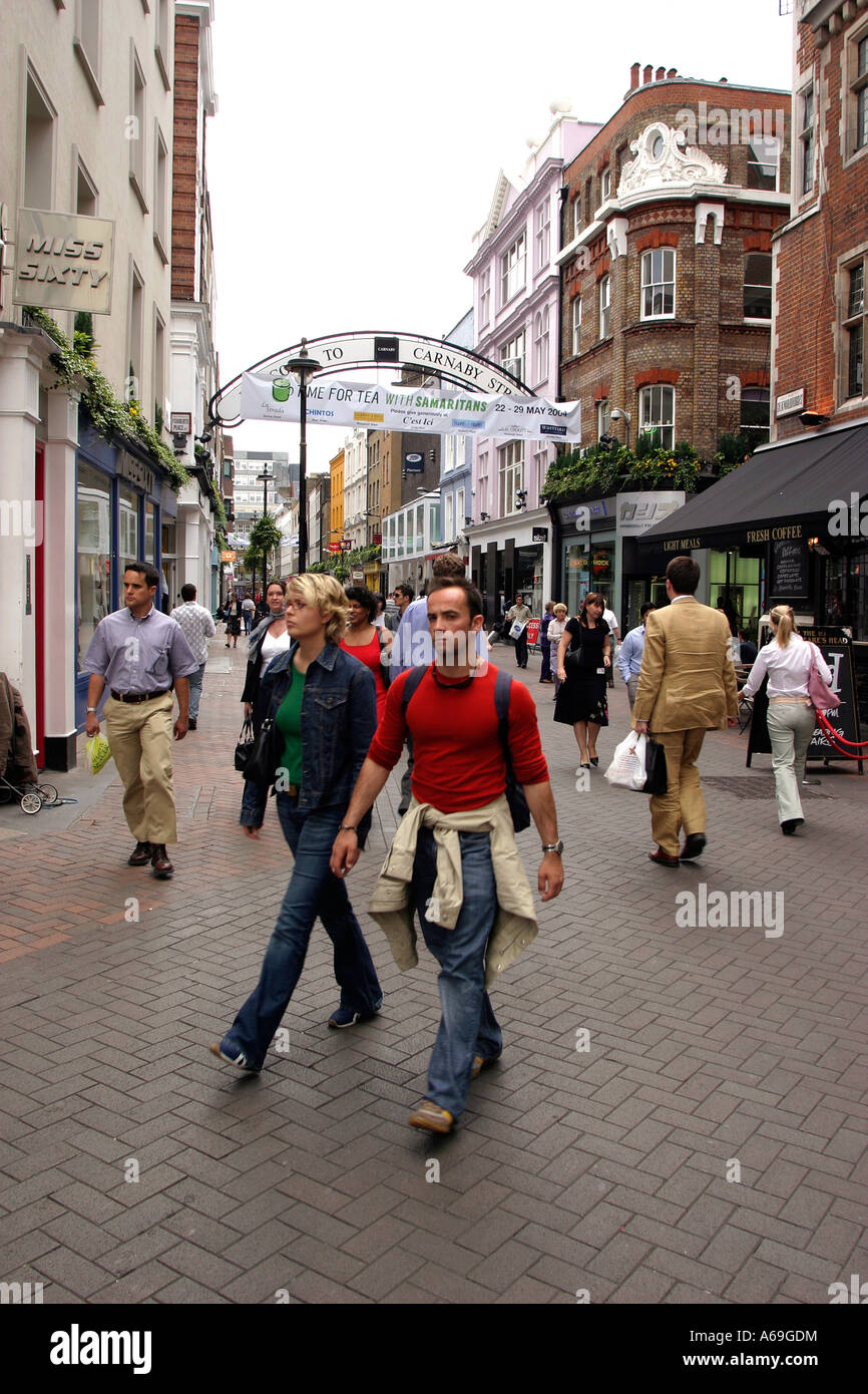 UK London Soho visitors in Carnaby Street Stock Photo