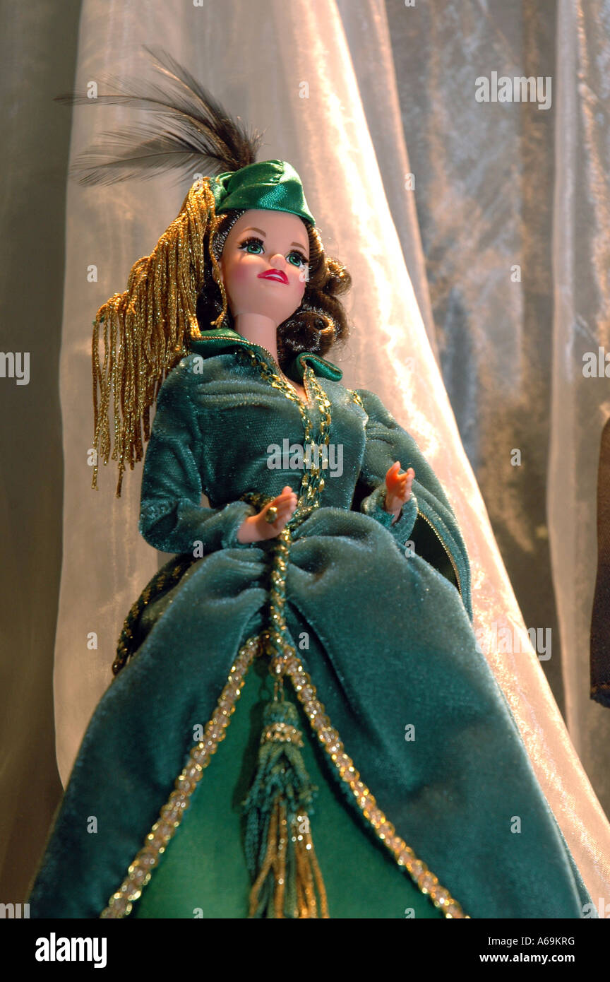 Barbie doll as Scarlett O'Hara (Vivien Leigh) from "Gone with the Wind"  movie Stock Photo - Alamy
