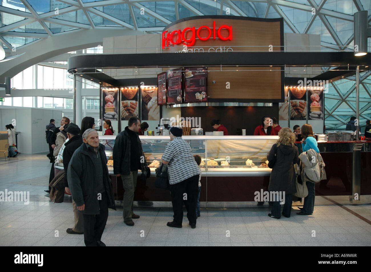 Fragola cafeteria in Zlote Tarasy (Golden Terraces) shopping centre in Warsaw, Poland Stock Photo