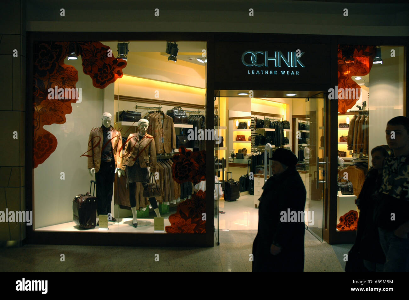 Ochnik Leather Wear store in Zlote Tarasy (Golden Terraces) shopping centre  in Warsaw, Poland Stock Photo - Alamy