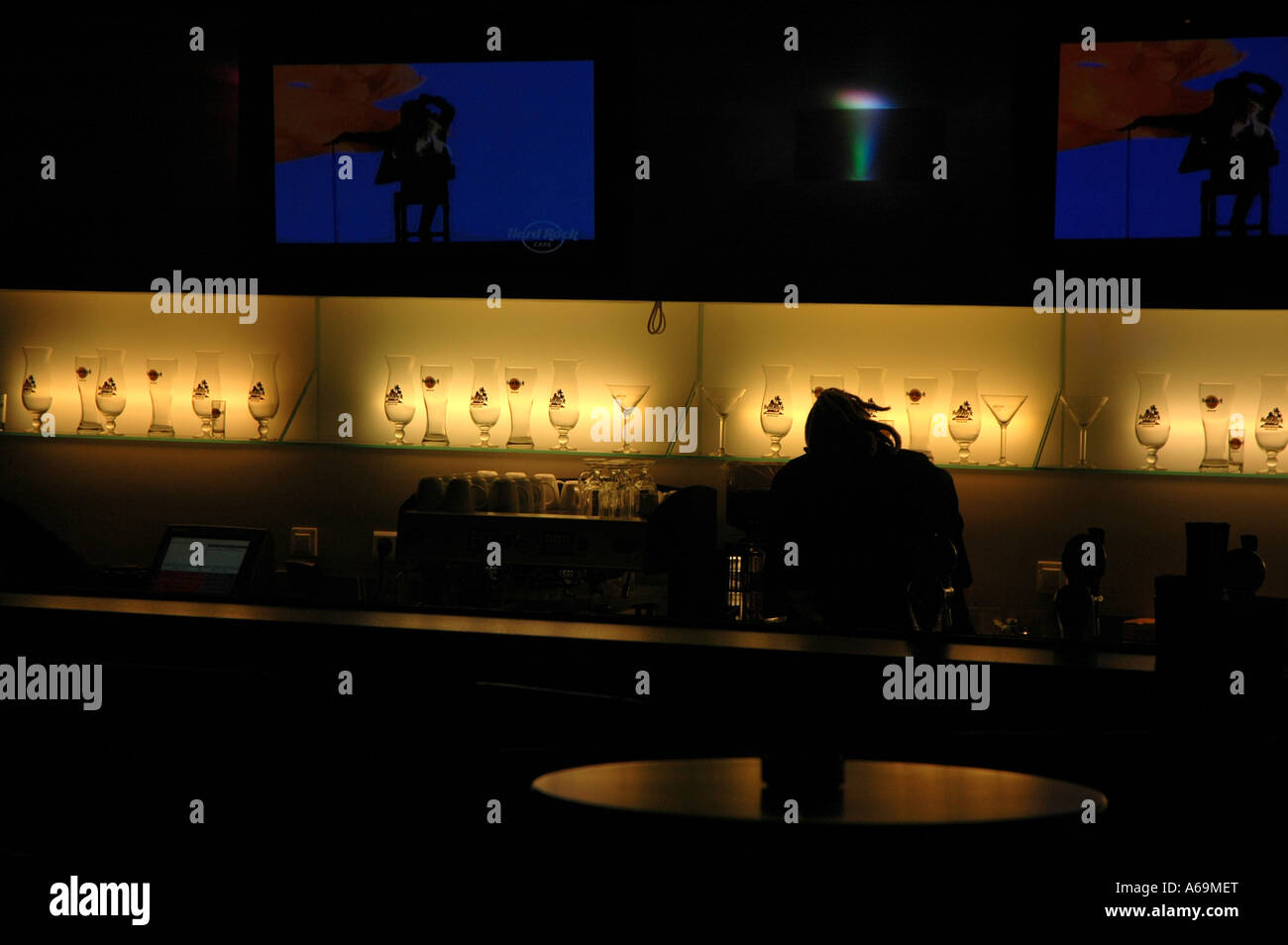 Opening day of first Hard Rock Cafe restaurant in Warsaw, Poland Stock