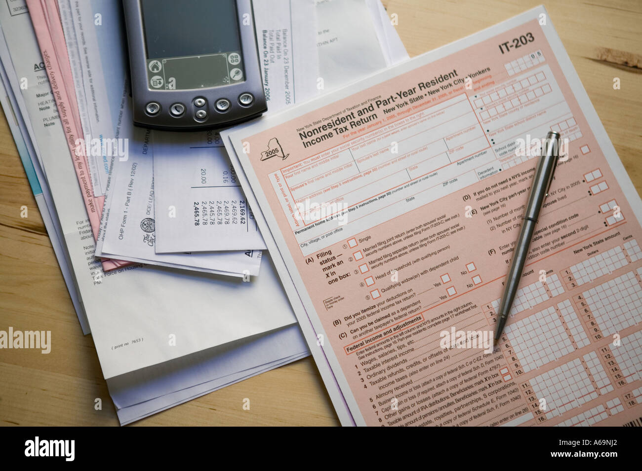 Shot of an empty non resident and part time resident US tax