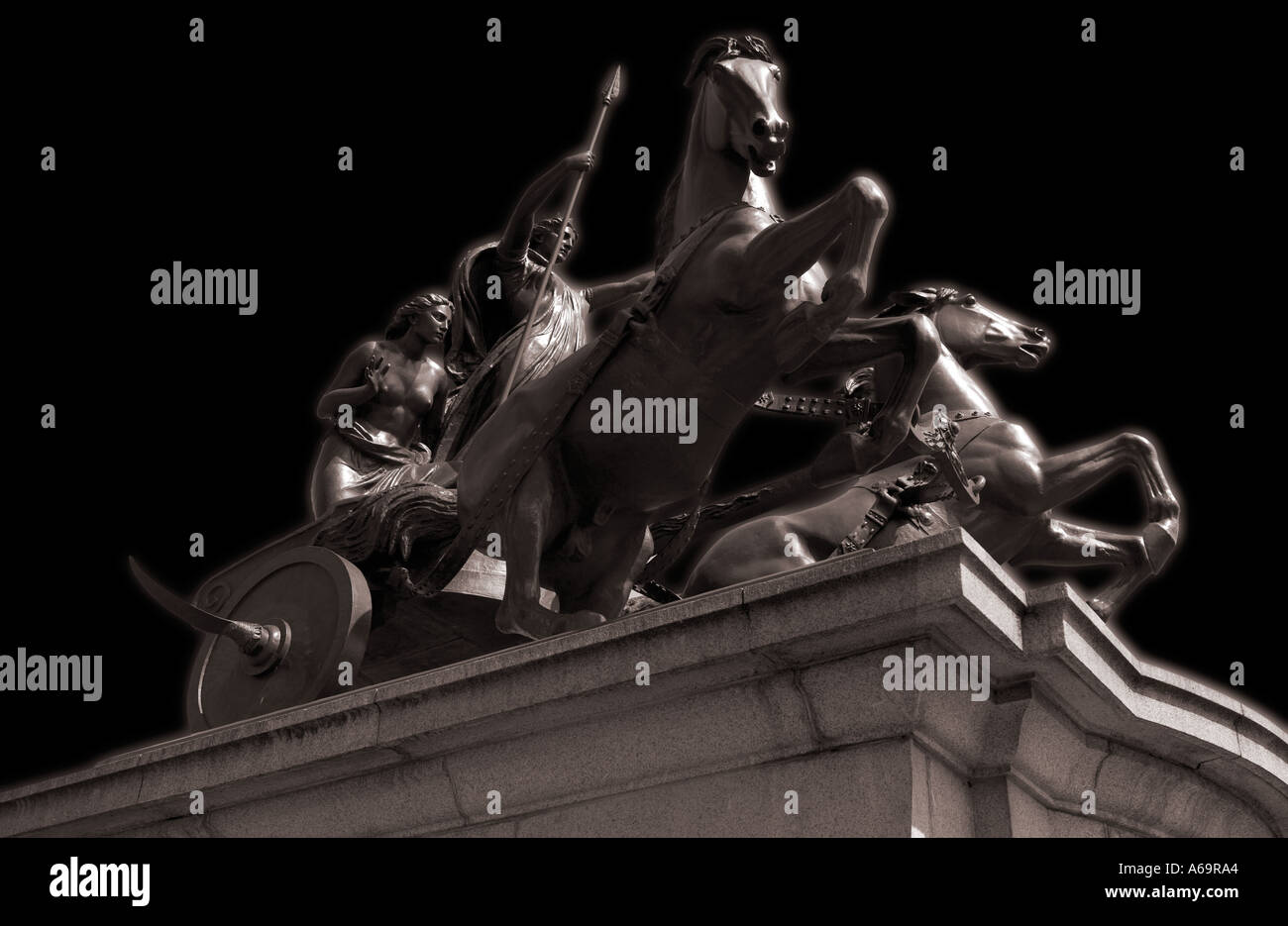 Queen Boudicca statue London Westminster Stock Photo