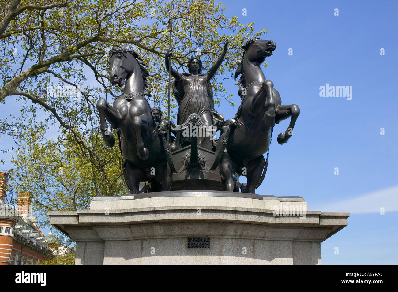 Queen Boudicca statue Westminster, London, Uk Stock Photo