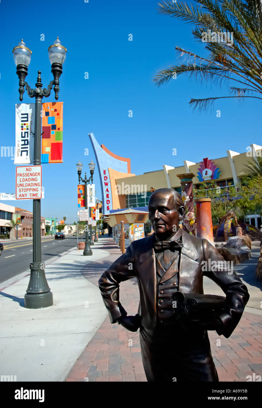Bronze statue on Main St Alhambra California USA Stock Photo Alamy