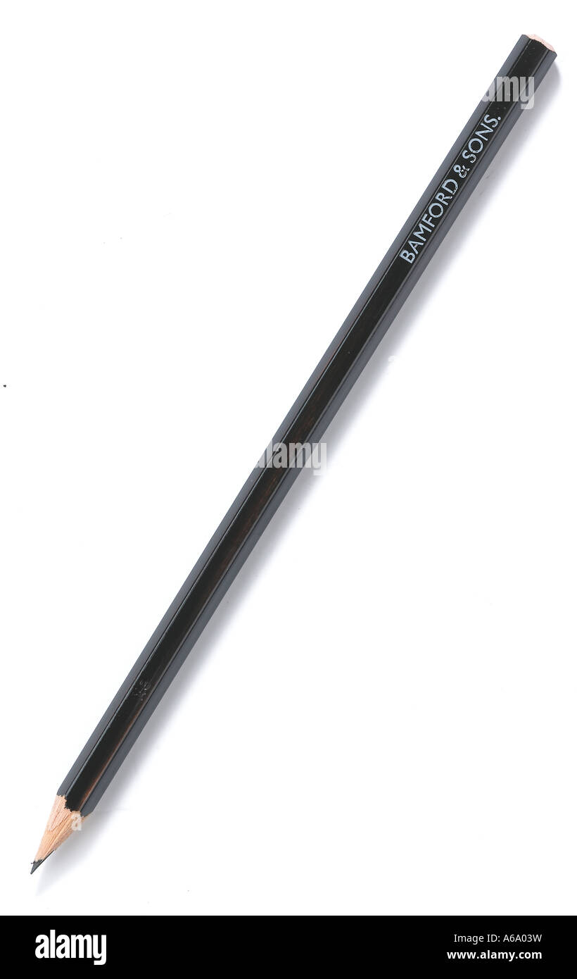 pencil on white Stock Photo