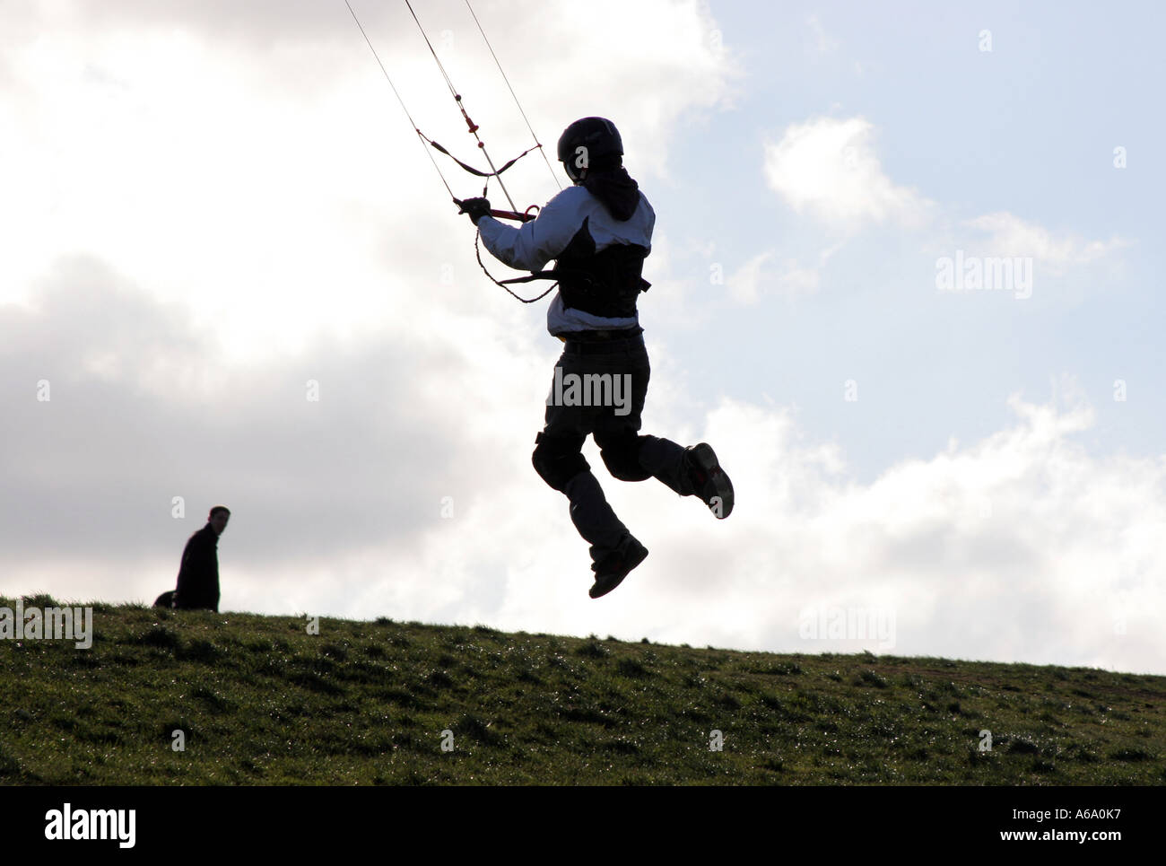 Kite Jumping on Hampstead Heath at Parliament Hill Stock Photo Alamy