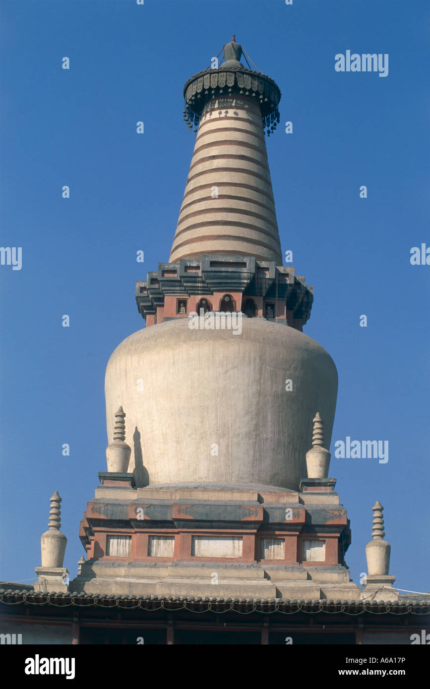 China Gansu Zhangye Dafo Si stupa low angle view Stock Photo