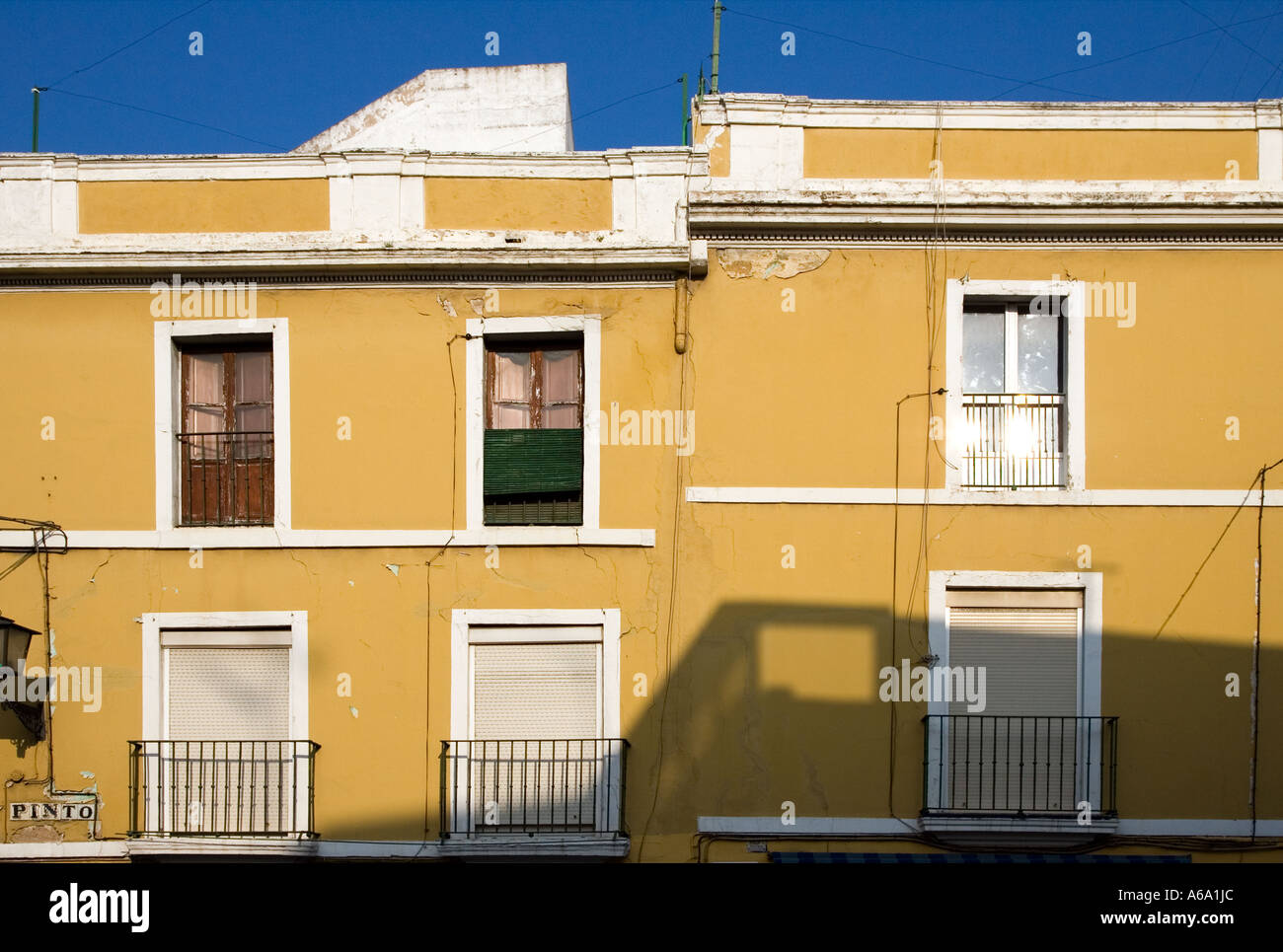 Facade of a traditional house in Seville city center Stock Photo Alamy