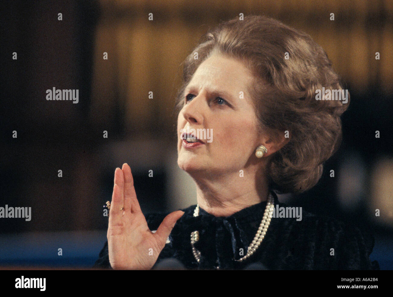 Former Prime Minister Margaret Thatcher Stock Photo