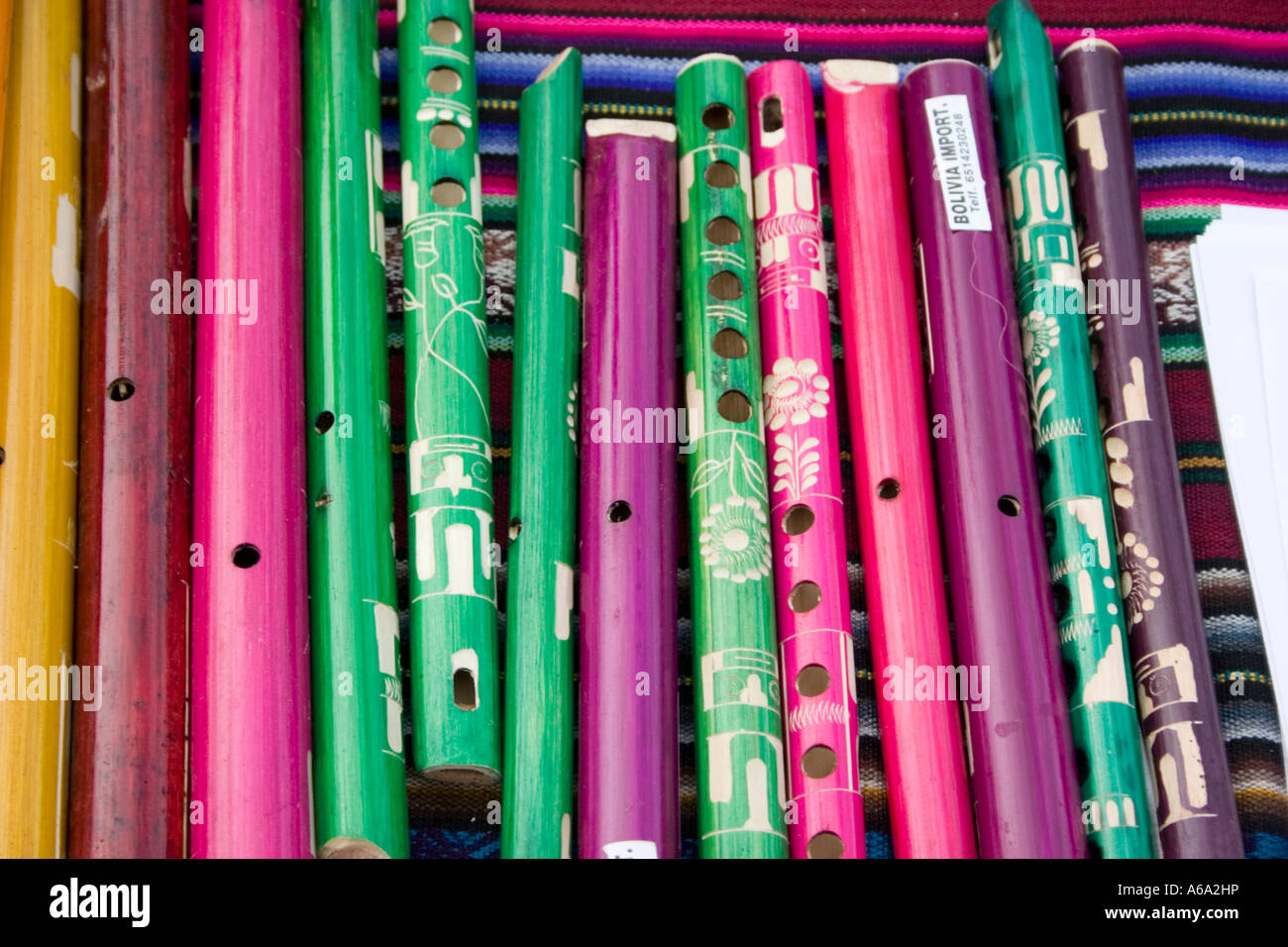 Peruvian Recorder Colorful Andes mountain recorders from Bolivia. Grand Old Day Street ...