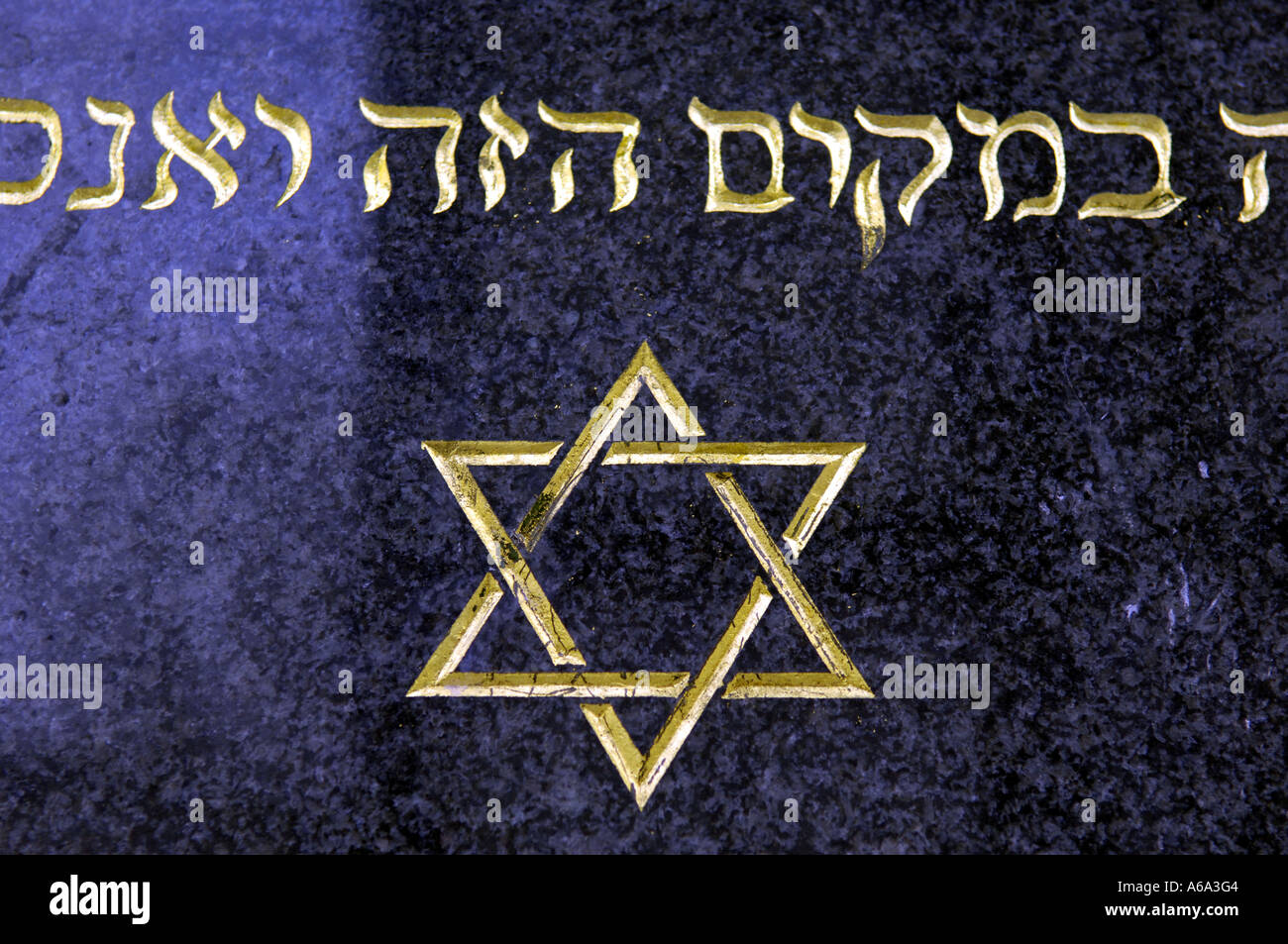 star of david jews jew jewish religion religious faith comemoration tribute german germany bunde Stock Photo