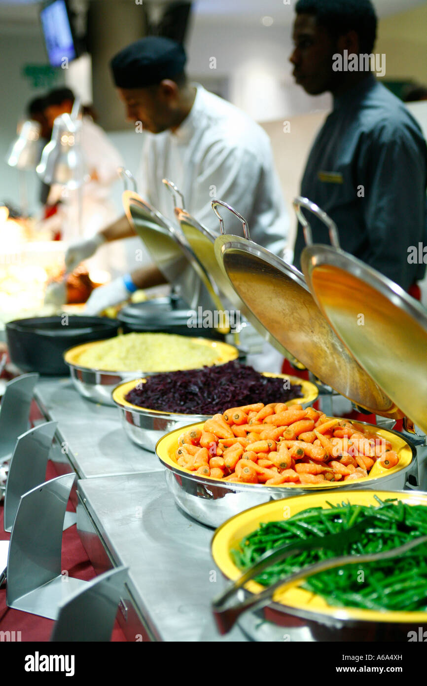 buffet food with chefs Stock Photo Alamy