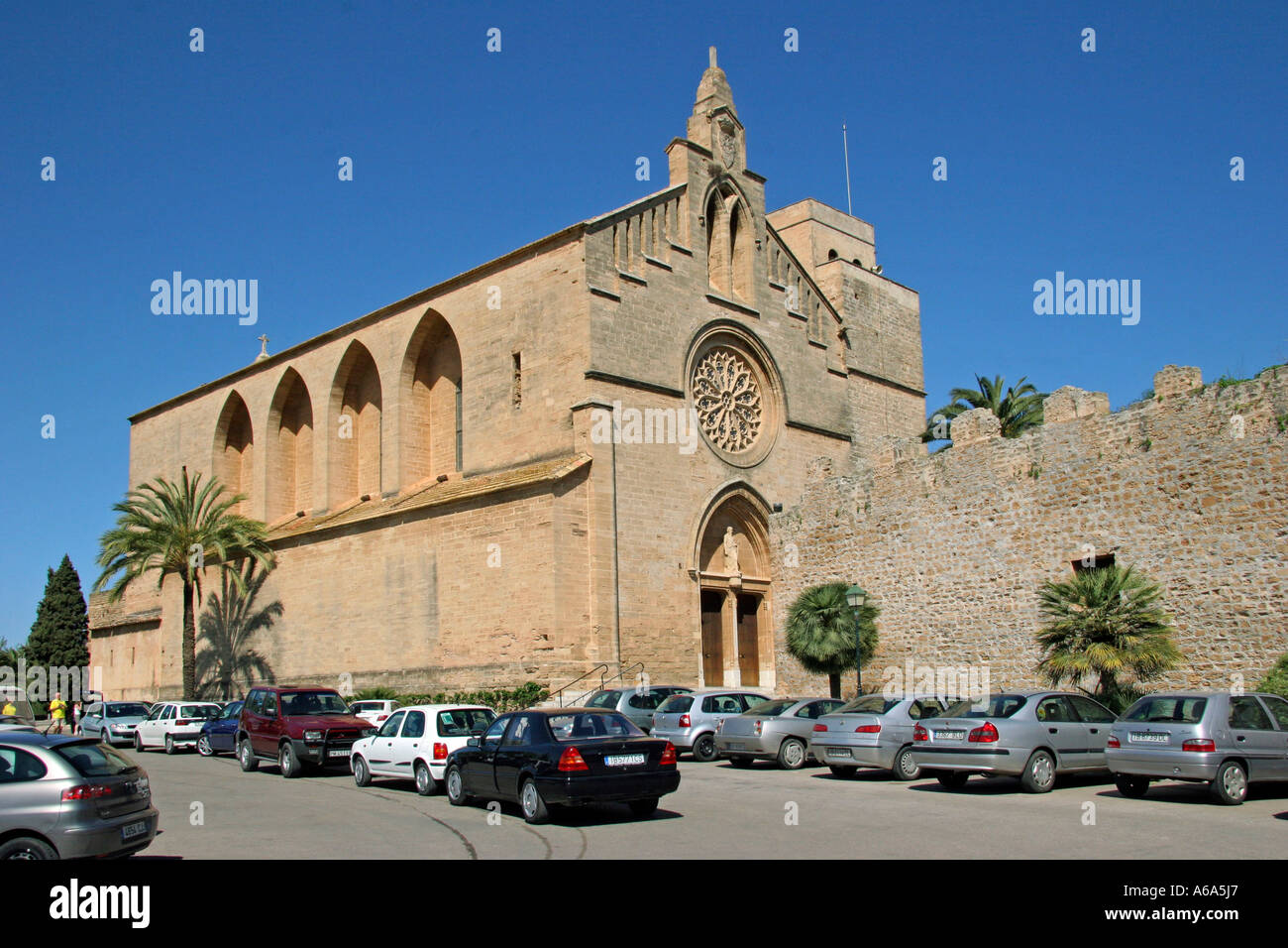 Mallorca church Sant Jaume in Alcudia Stock Photo