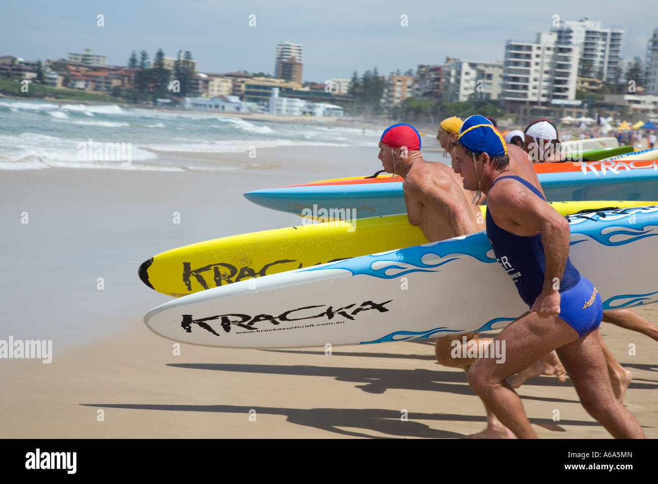 Surf lifesaver races - Sydney, New South Wales AUSTRALIA Stock Photo