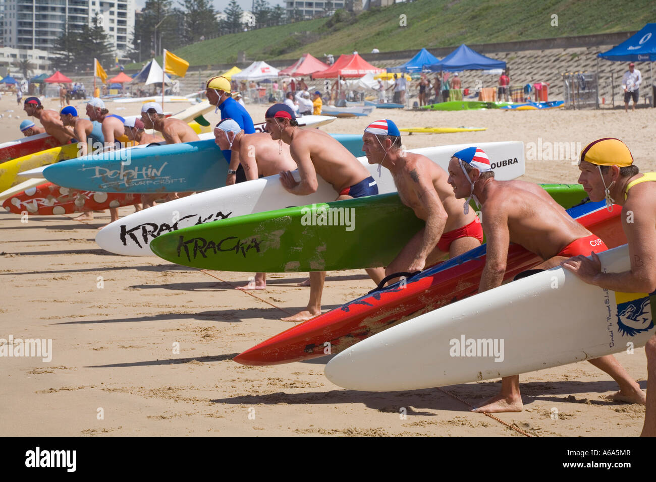 Surf lifesaver races - Sydney, New South Wales, AUSTRALIA Stock Photo