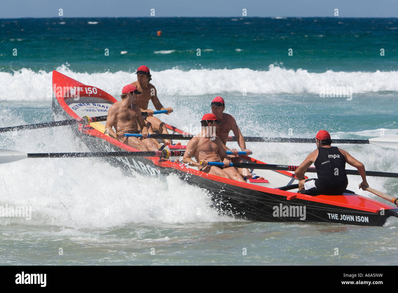 Surf lifesaving boat - Sydney, New South Wales AUSTRALIA Stock Photo