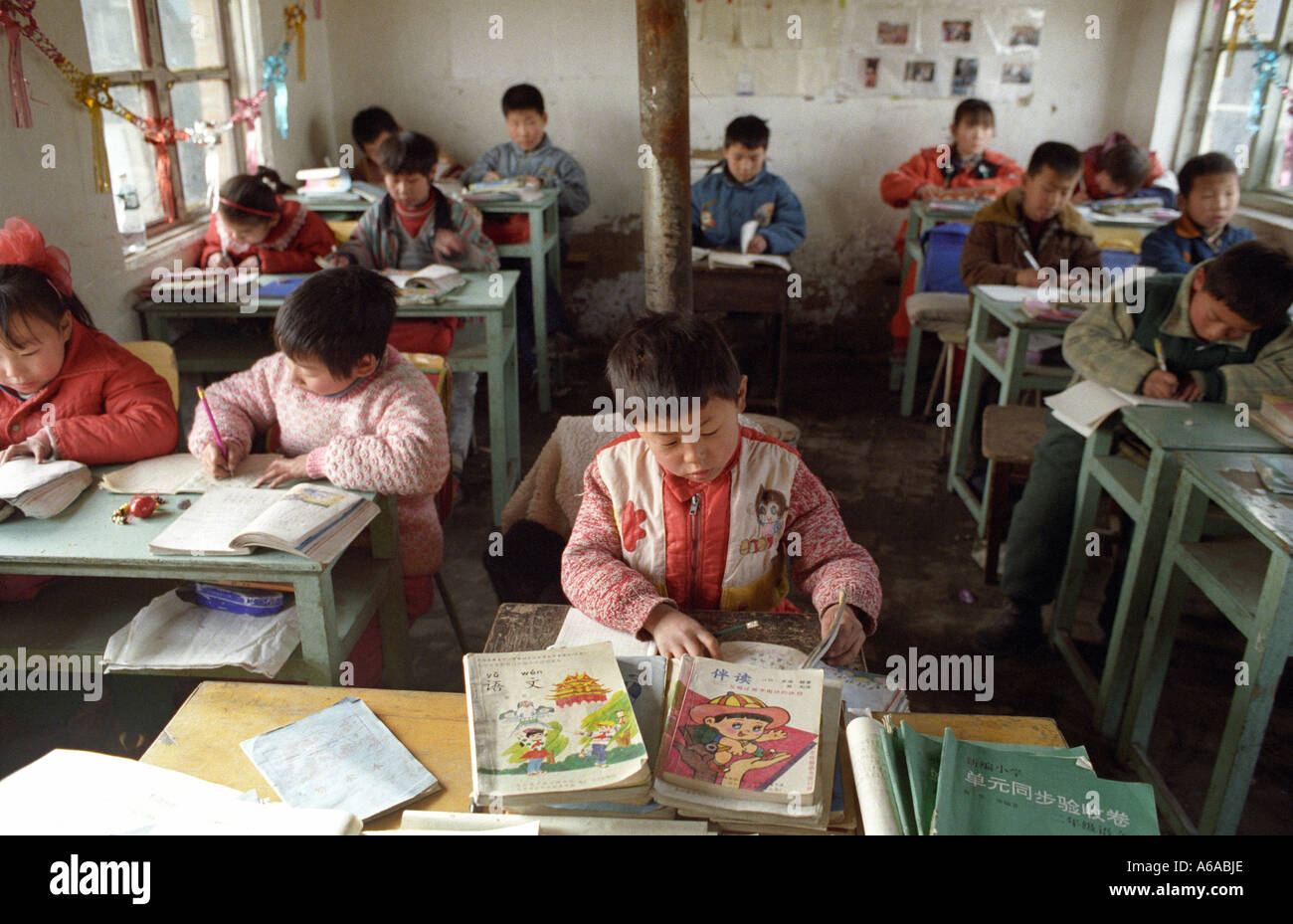 Migrant children study at a school on the outskirts of Beijing China ...