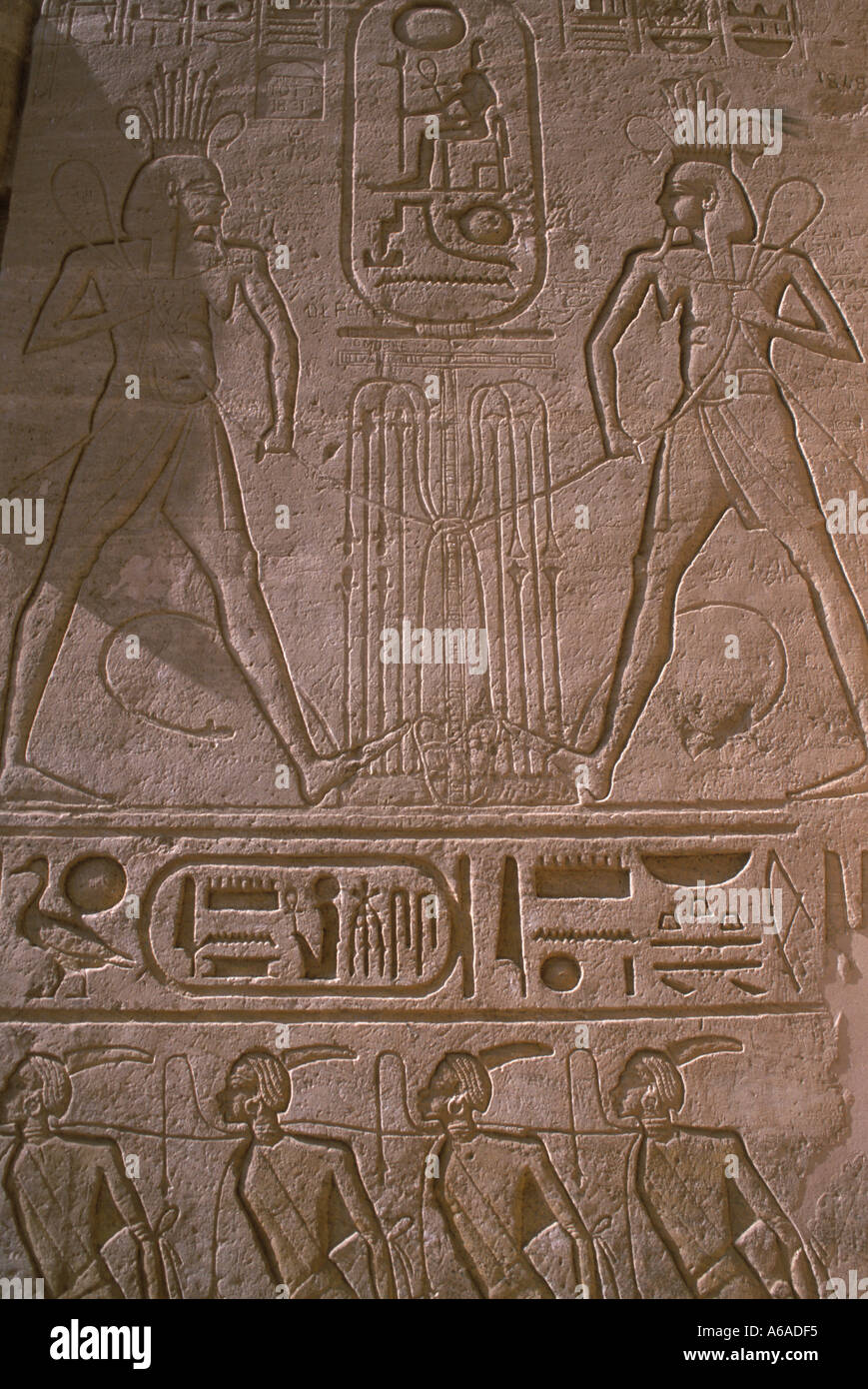 Egypt Abu Simbel Carvings Hieroglyphics Stock Photo Alamy