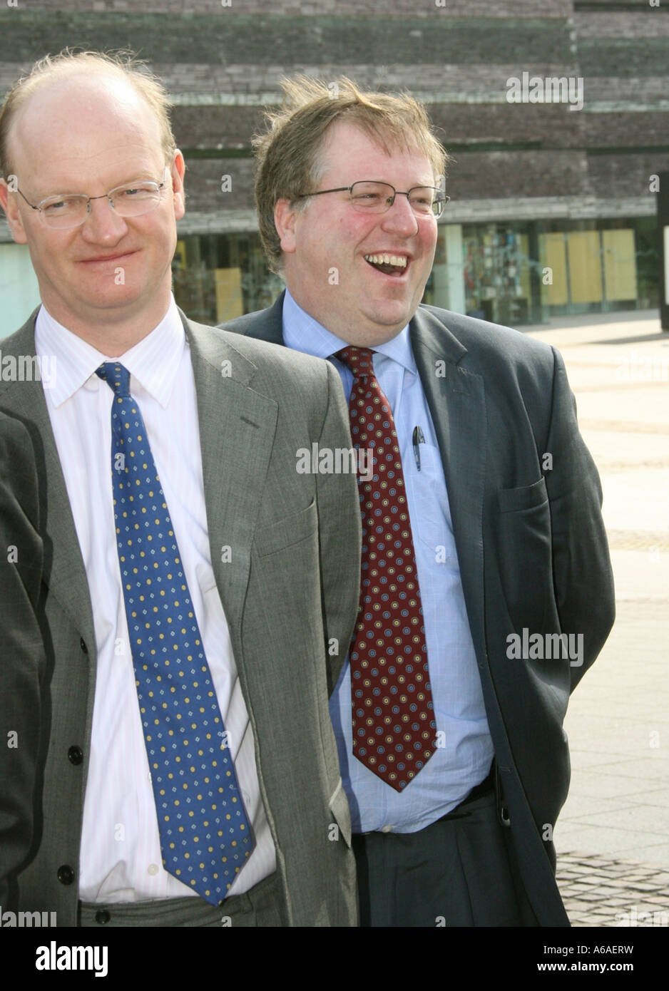 David Willetts MP and Rt Hon Patrick McLoughlin MP in Cardiff South Wales GB UK 2007 Stock Photo