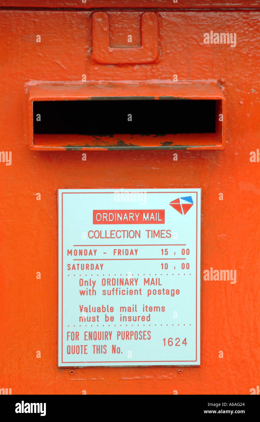 South African Ordinary mail postbox in Stellenbosch Nr Cape Town South Africa RSA Stock Photo
