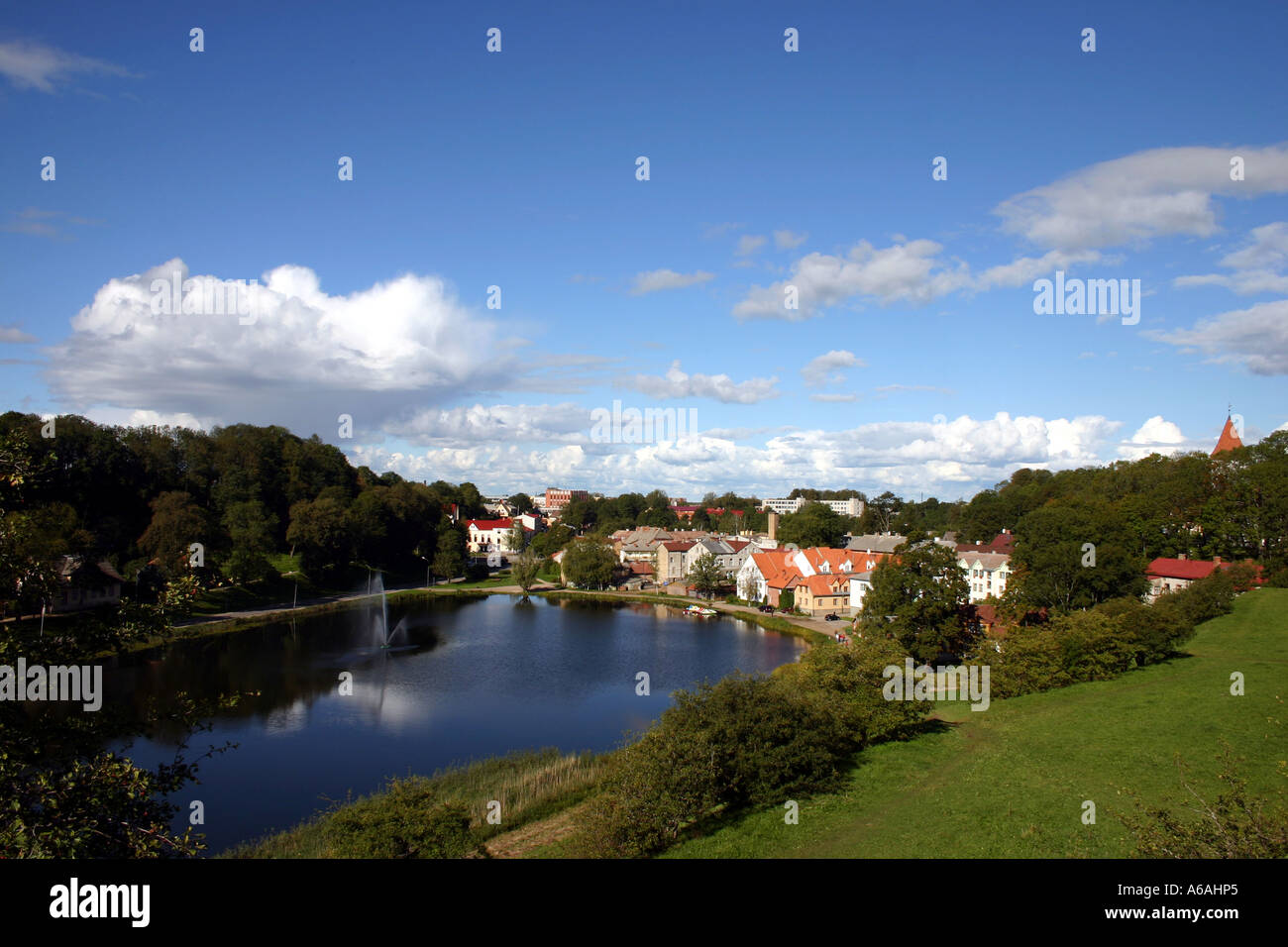 Town of Talsi in Kurzeme Region in Latvia Stock Photo
