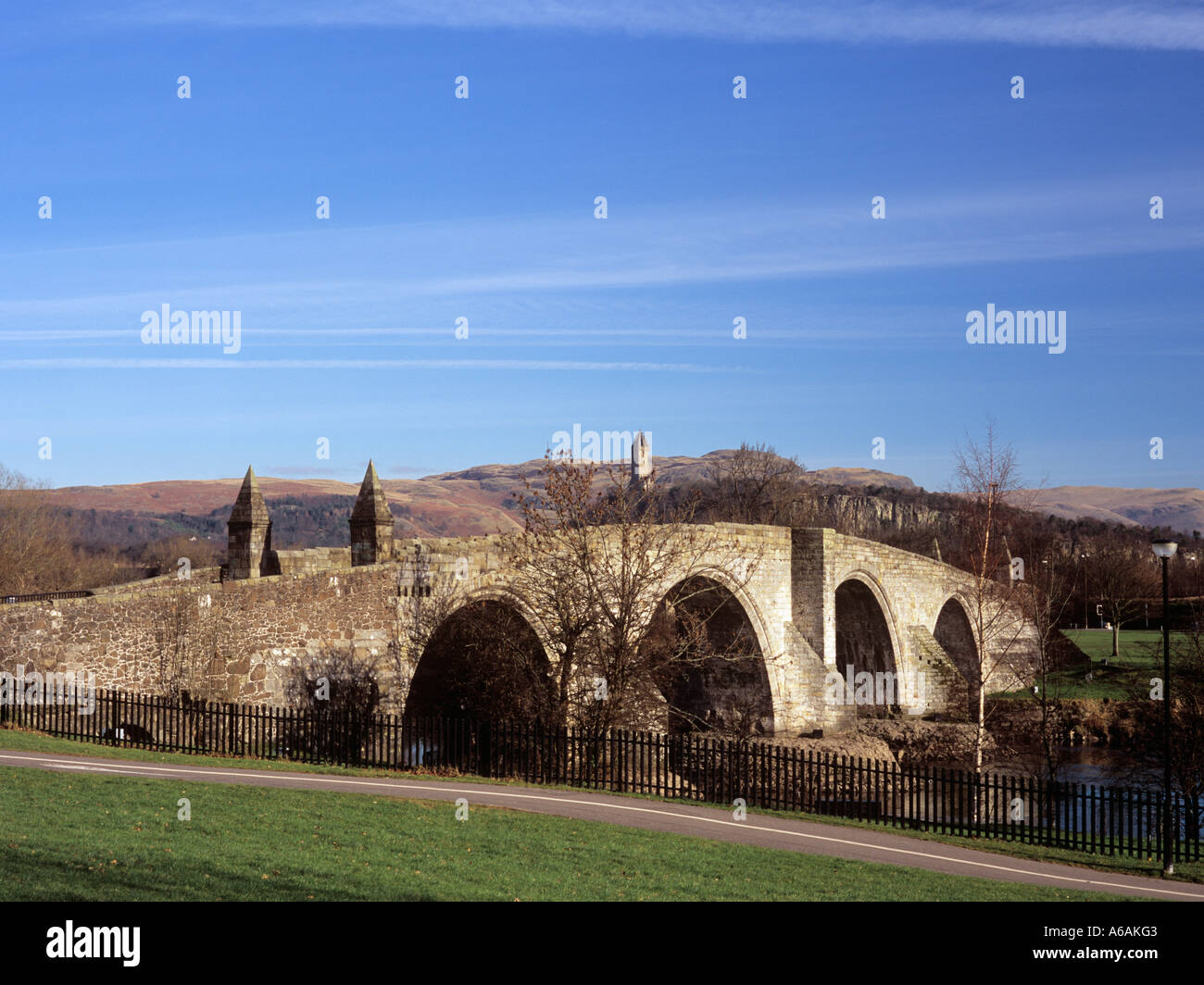 15th CENTURY STIRLING OLD BRIDGE over River Forth Stirling Scotland UK Stock Photo