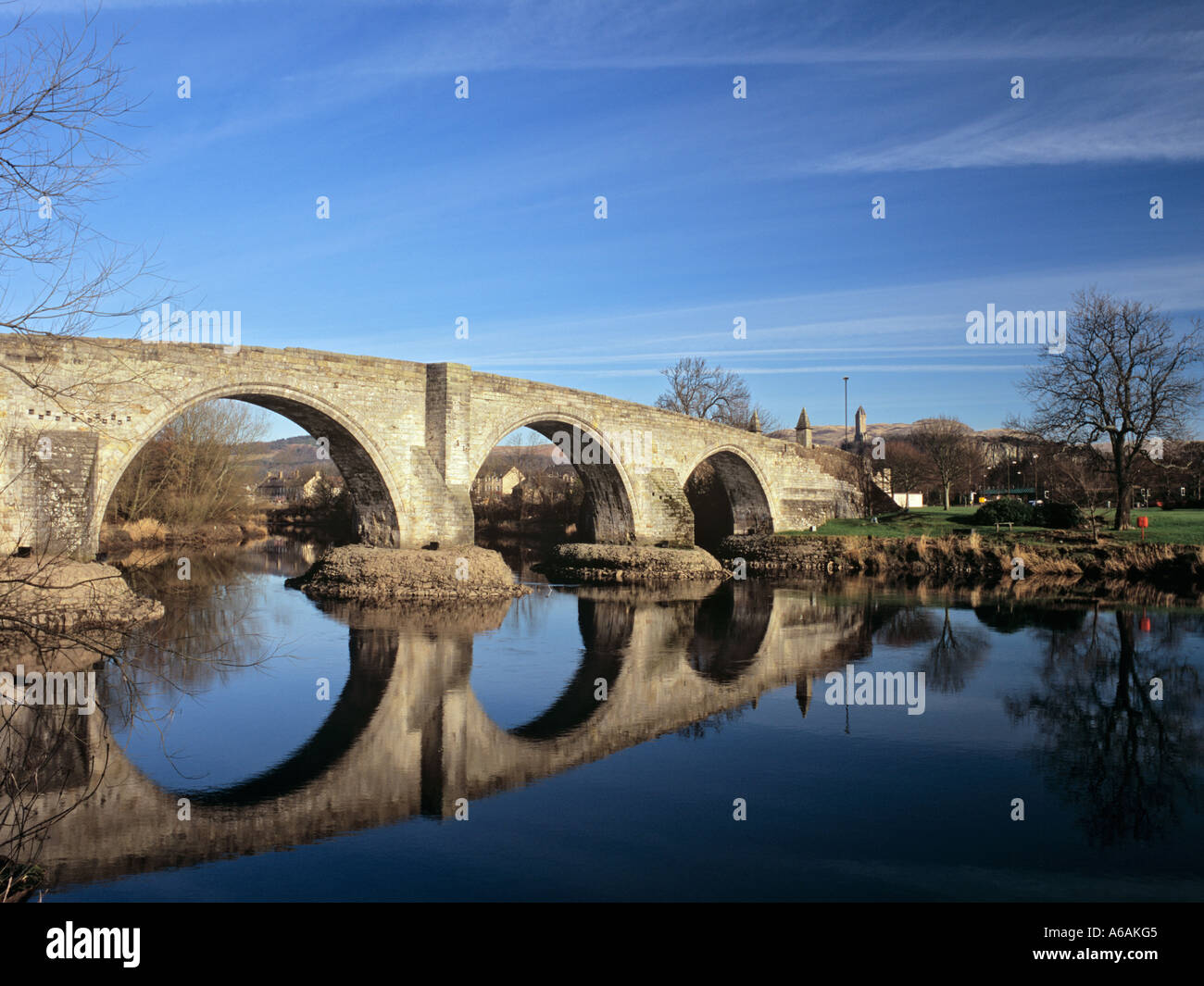 15th CENTURY STIRLING OLD BRIDGE over the River Forth in Stirling Scotland UK Britain Stock Photo