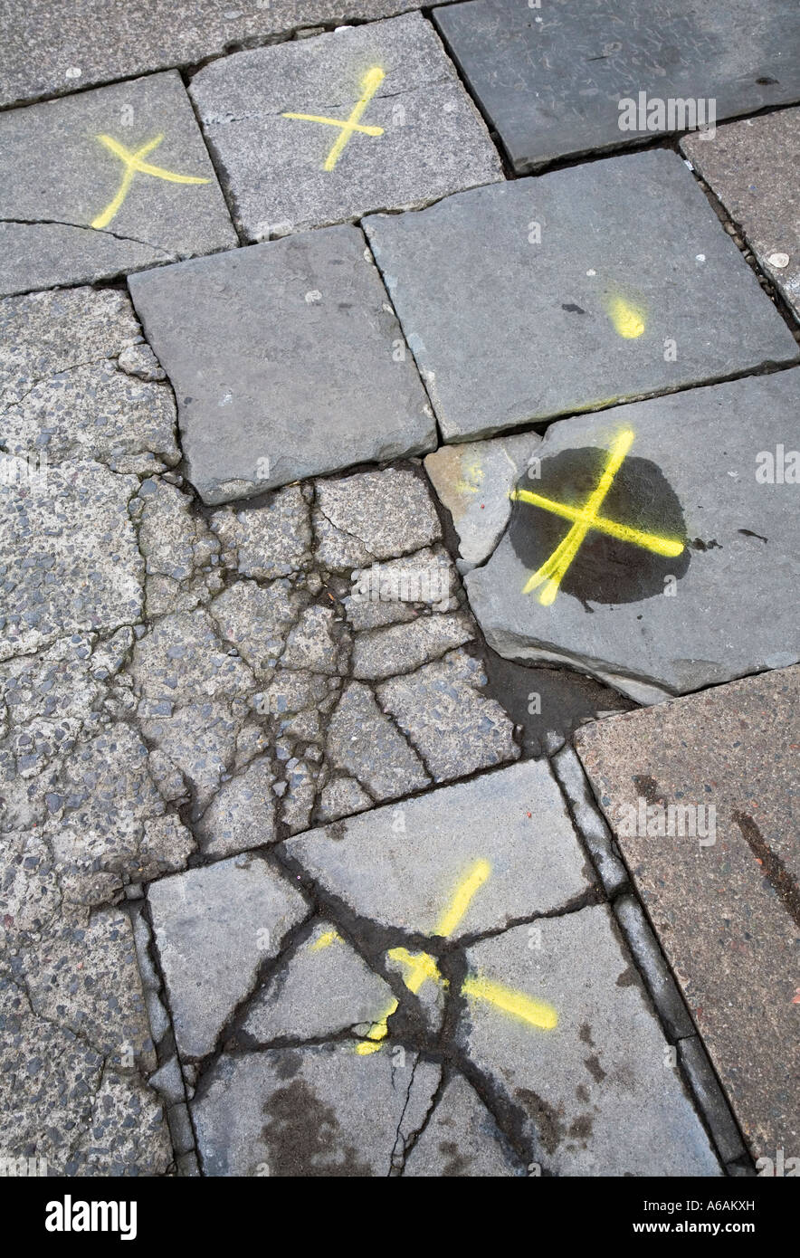 Broken Paving Slabs High Resolution Stock Photography and Images - Alamy
