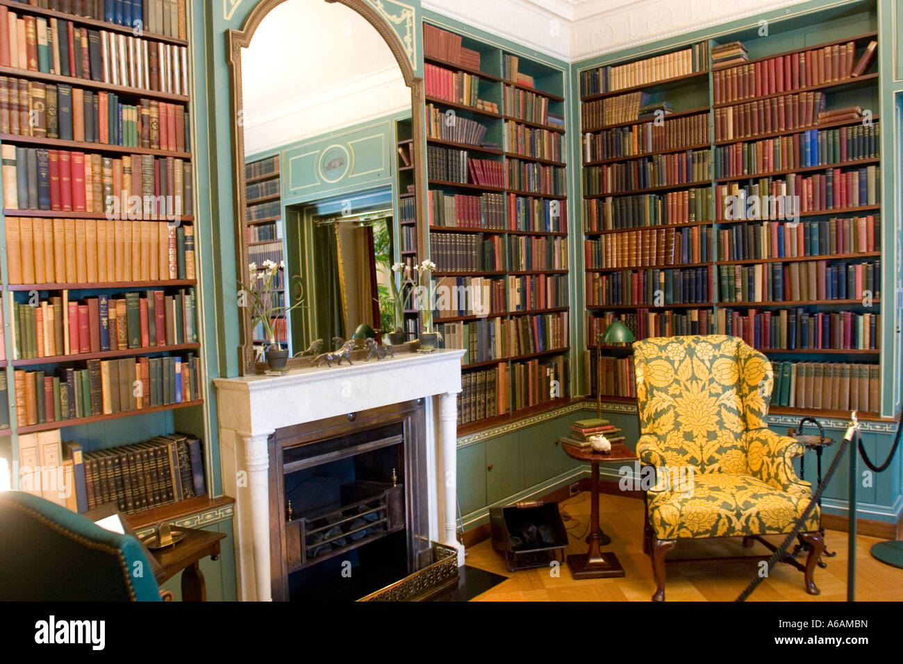 Library Interior of Eastman House Rochester NY USA Stock Photo