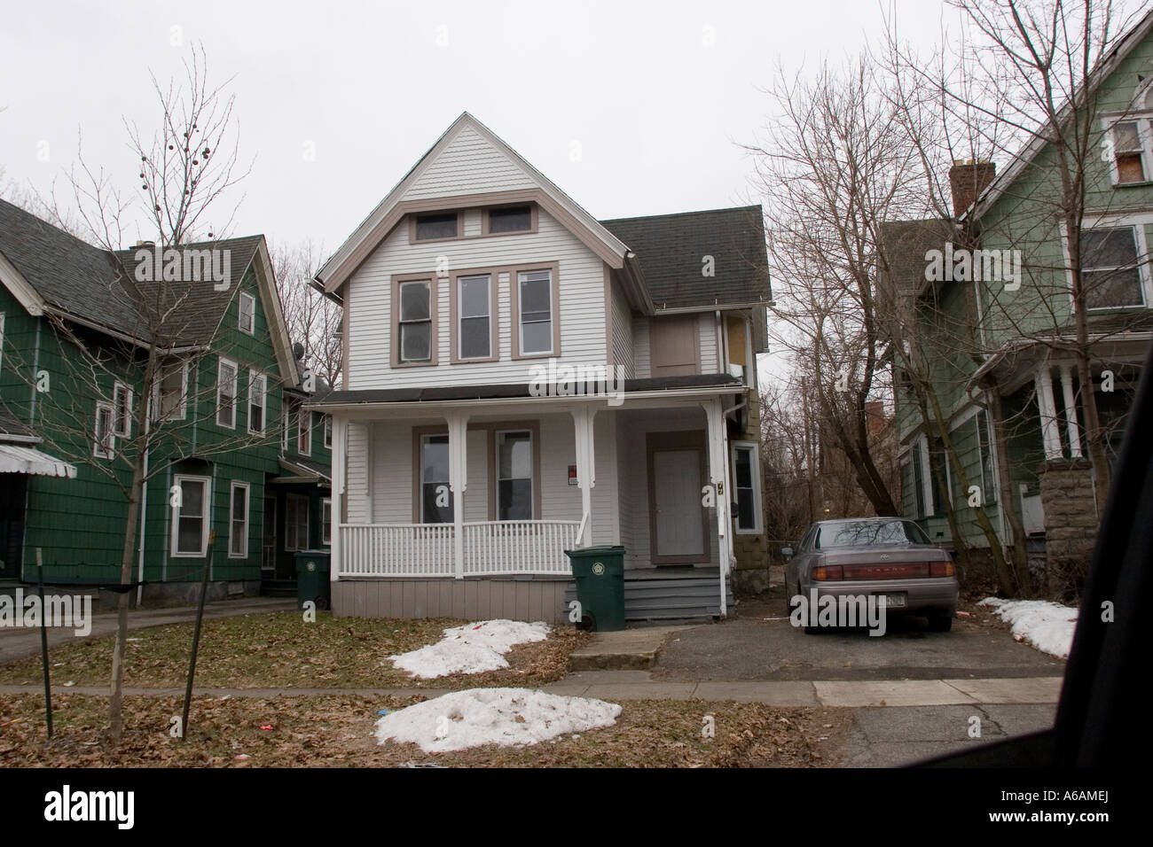 Family houses in Grand Avenue Rochester NewYork State USA Stock Photo