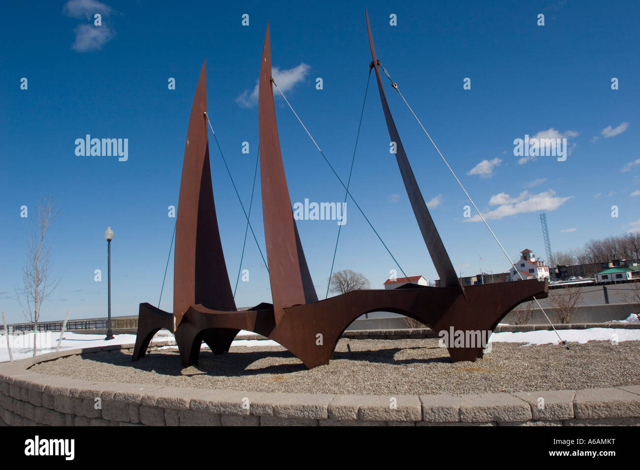Metal Sculpture Ontario Beach, Rochester NY New York State USA Stock