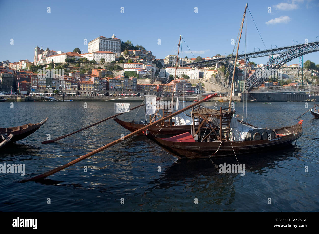 Douro River with Sherry Barge Porto Portugal Stock Photo Alamy