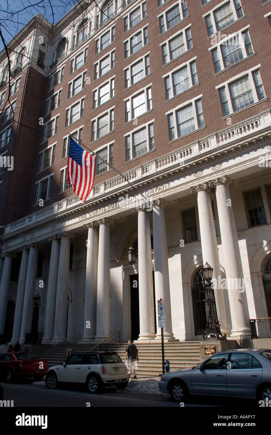 Historic site in Journalism plaque - The Curtis Publishing company building in Philadelphia, Pennsylvania. Stock Photo