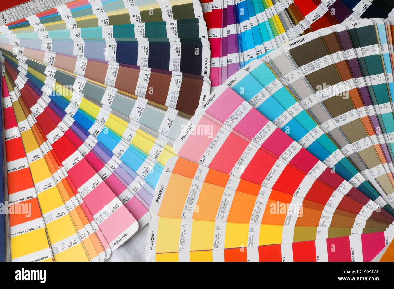 Pantone printing industry standard colour charts dsca 2135 Stock Photo