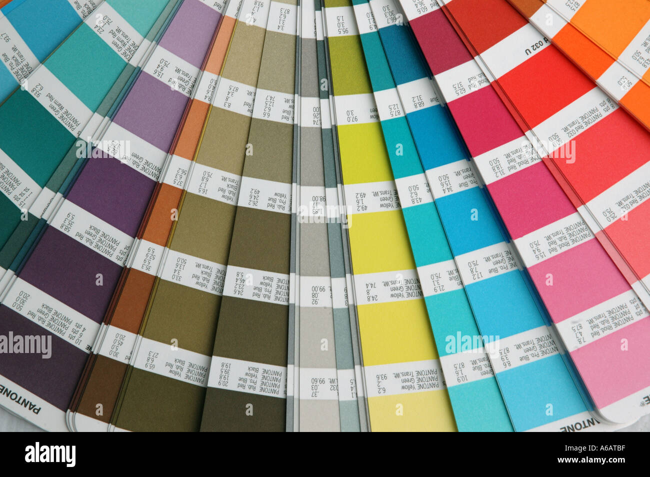 Pantone printing industry standard colour charts dsca 2153 Stock Photo -  Alamy