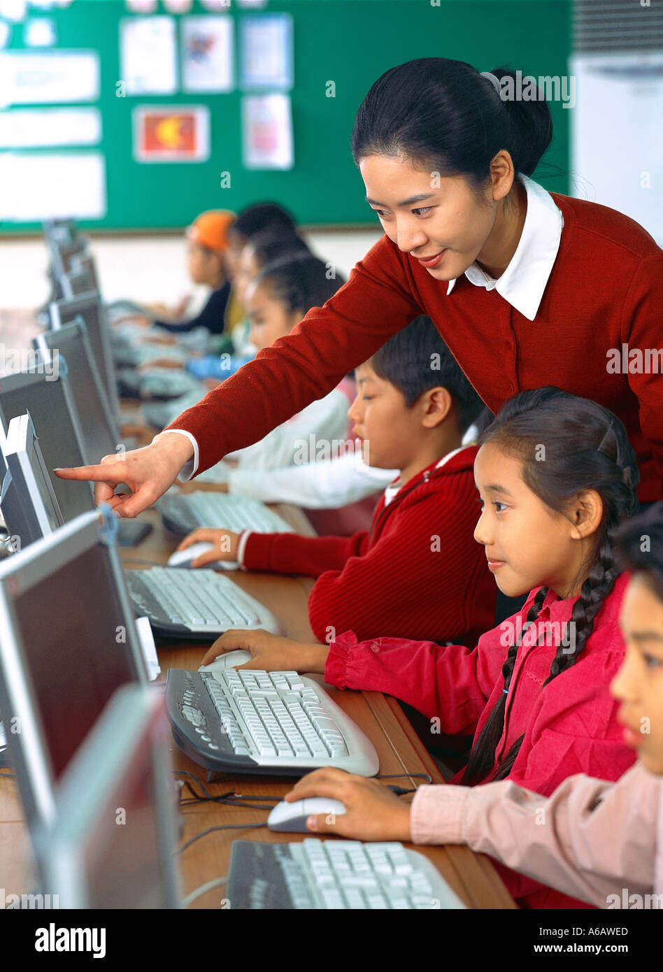 Children Using Monitor Kids watching monitor hi-res stock photography and images - Alamy
