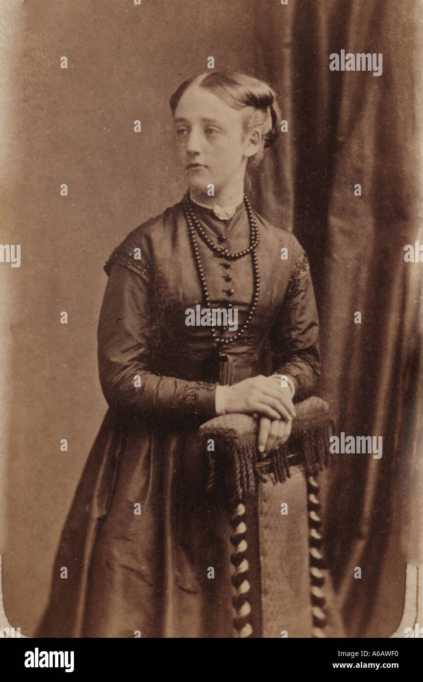 Portrait of Victorian lady late 1800s dsca 1996 Stock Photo