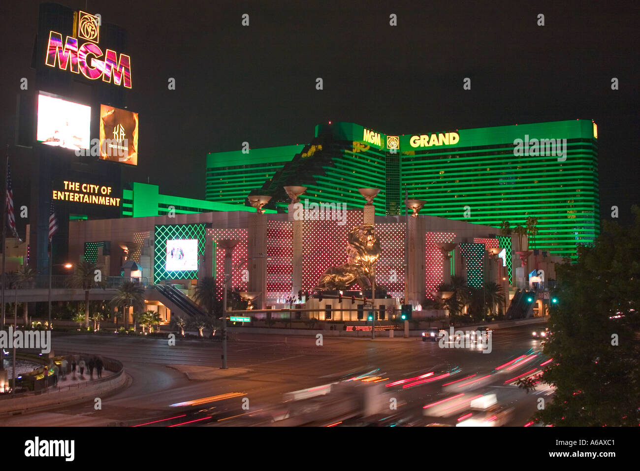 Mgm Grand Hotel Las Vegas Night Time High Resolution Stock Photography ...