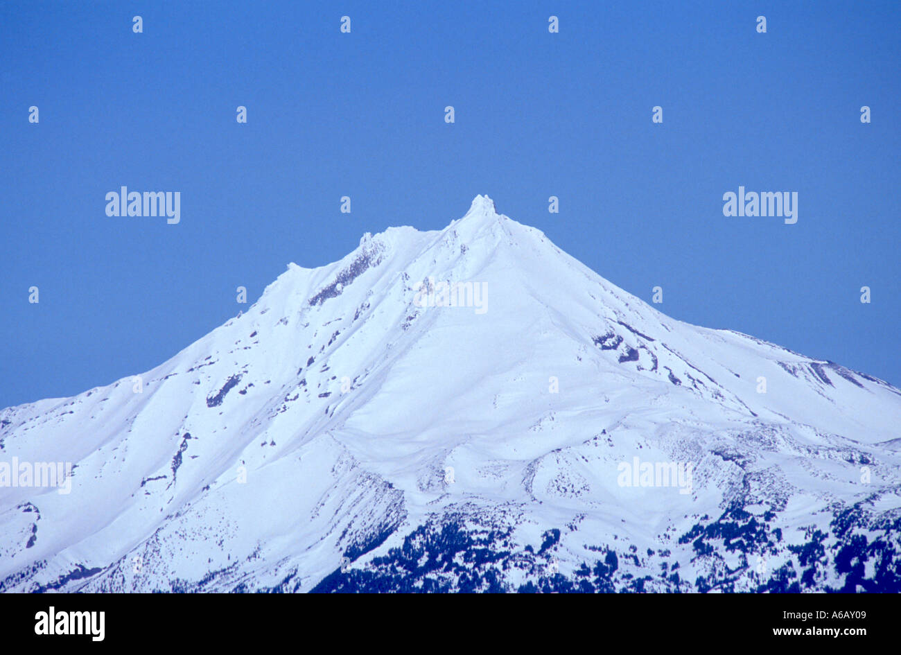aerial snow capped mountain peak Mount Jefferson Mount Jefferson
