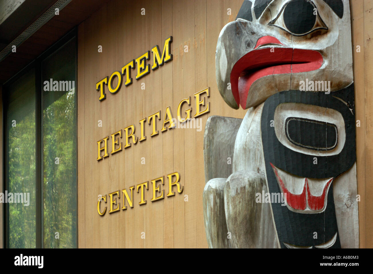 Sign for Totem Heritage Center Ketchikan Alaska United States Stock Photo