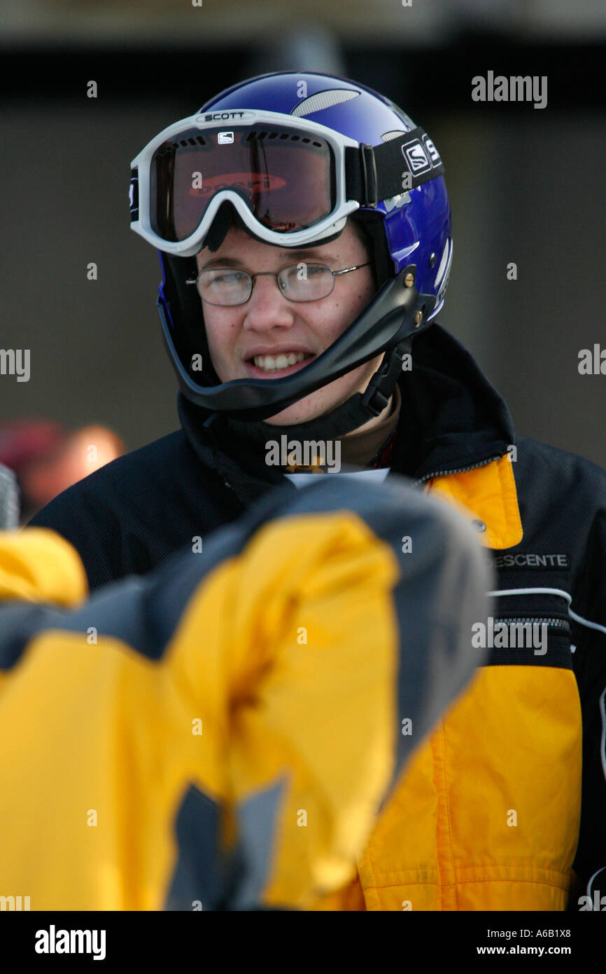 Member of high school ski team Stock Photo Alamy