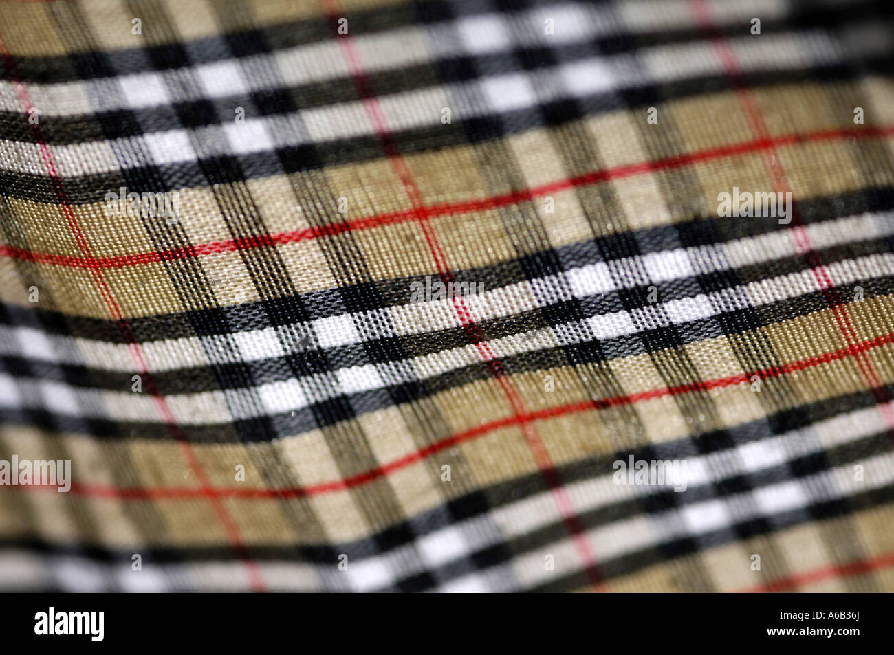 burberry pattern material close up detail check checked colour color  designer chavs Stock Photo - Alamy