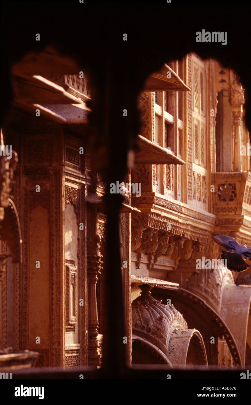 India Jaisalmer inside the Patwon ki haveli Stock Photo - Alamy