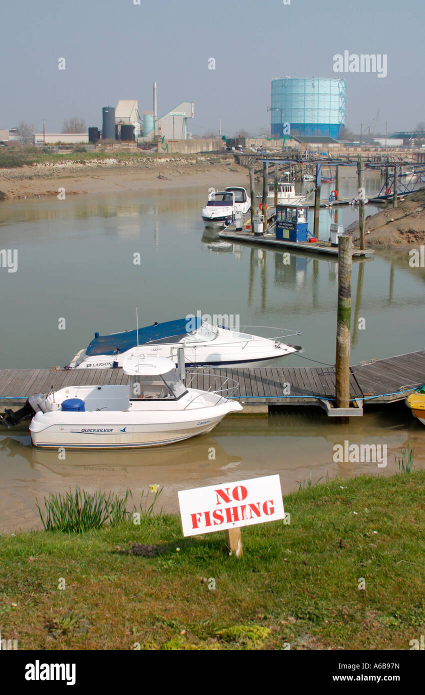 Littlehampton Marina with Riverside Industrial Estate in background. UK