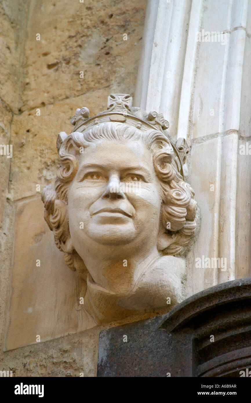 Bust of Queen Elizabeth ll. Sussex, UK Stock Photo