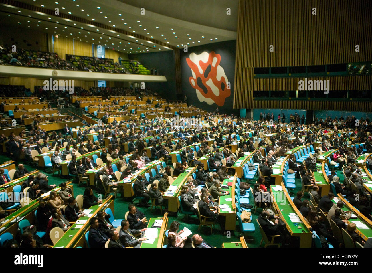 General Assembly Hall UN headquarters in New York USA Dec 2006 Stock Photo