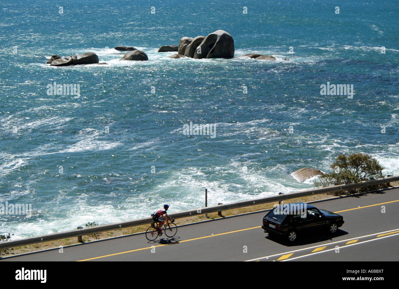 Bakoven. Rocks at Camps Bay near Cape Town South Africa Stock Photo