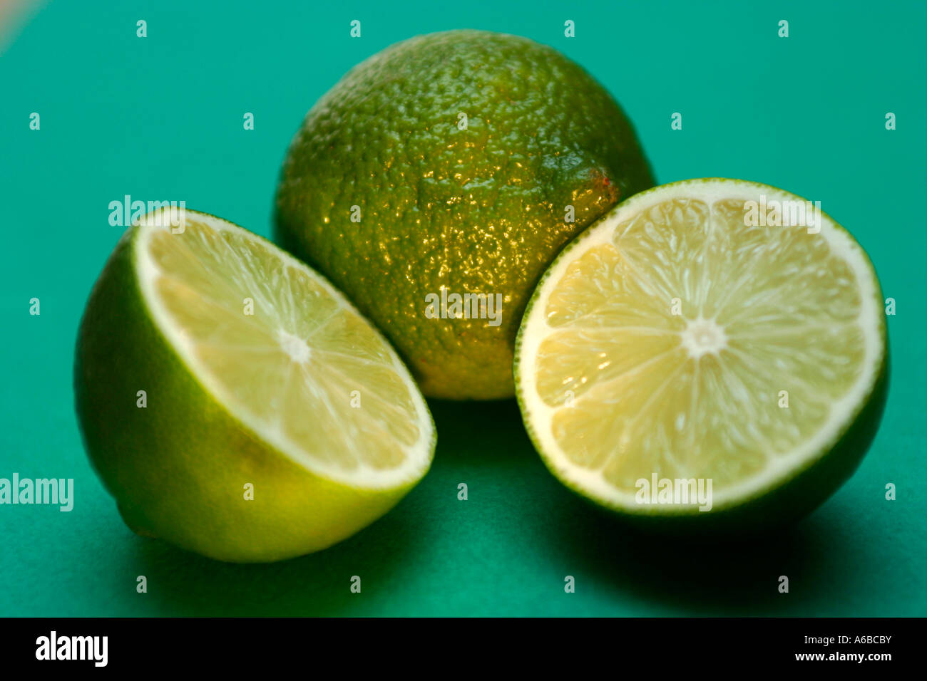 Limette, half of lime Stock Photo