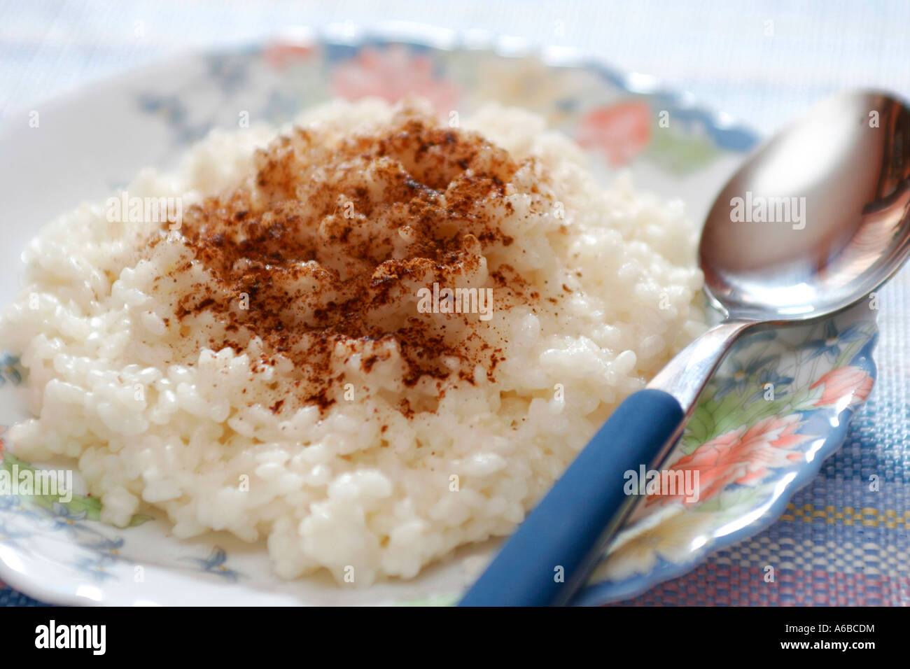 Suess Speise Milchreis mit Zimt, Sweet Rice Meal Stock Photo - Alamy